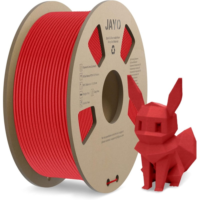 Filament Jayo PLA Matowy 1,75 mm 1100 g czerwony